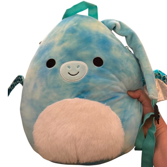 Squishmallows Other - Squishmallows Plush Backpack Kids Blue Shantira Pterodactyl 12"